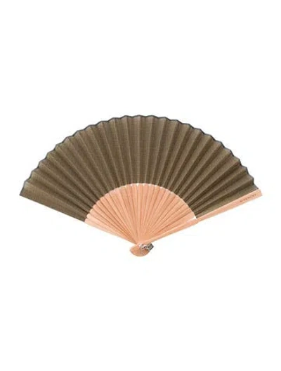 Pre-owned Givenchy Logo Patterned Folding Fan In Multi