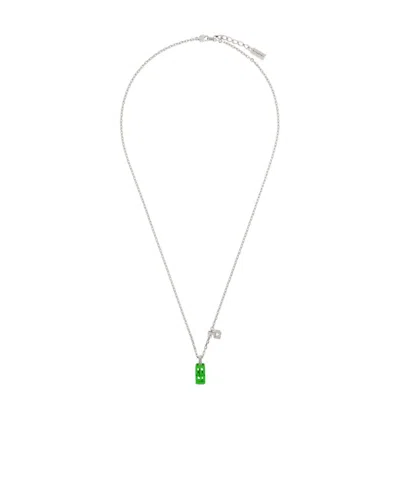 Givenchy Logo Pendant Necklace In White