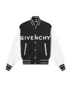 Givenchy Logo-embroidered Button-up Varsity Jacket In Black