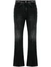 Givenchy Bootcut Jeans With Chain-link Detailing In Black