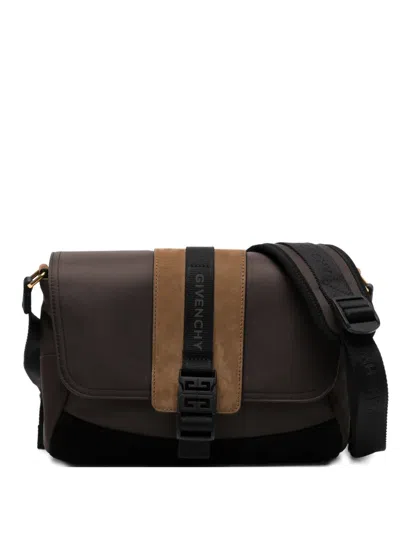 Givenchy Logo-plaque Buckle Shoulder Bag In Brown