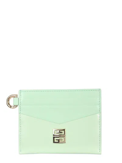 Givenchy Logo Plaque Card Holder In Green