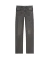 Givenchy Logo-plaque Distressed Straight Jeans In Black