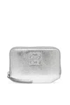 Givenchy 4g Liquid Zipped Wallet In Laminated Leather In Gray