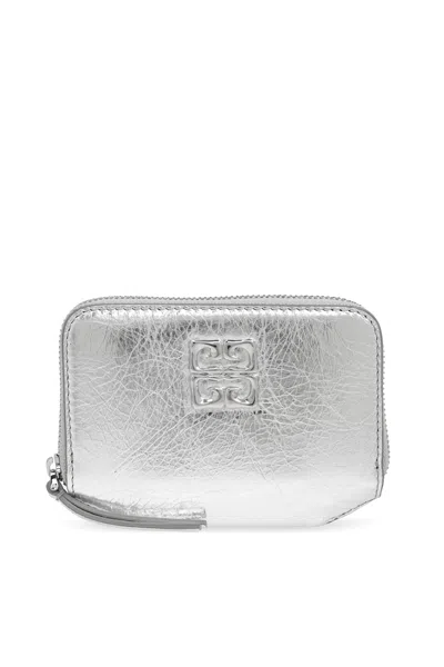 GIVENCHY GIVENCHY LOGO PLAQUE METALLIC ZIP-AROUND WALLET