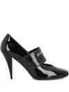 Givenchy Paris Logo Printed 1952 Square-toe Pumps In Black