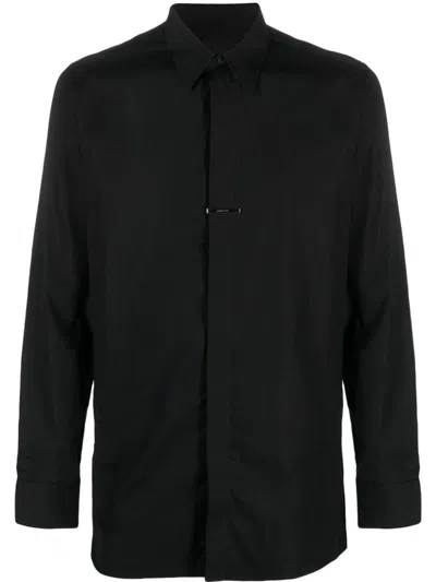 Givenchy Concealed-placket Shirt In Black