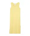 Givenchy Logo-plaque Rib Knit Dress In Yellow