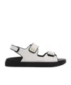 Givenchy 4g Logo-embellished Leather-trimmed Canvas Sandals In White