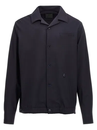 Givenchy Logo Plaque Shirt In Blue
