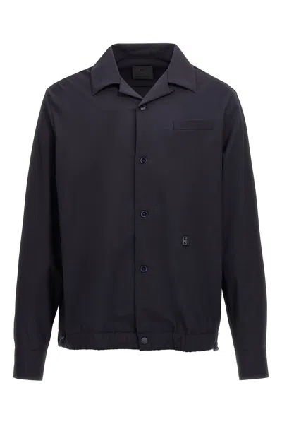 Givenchy Logo Plaque Shirt In Blue