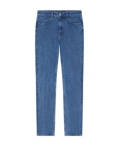 Givenchy Logo-plaque Slim-fit Jeans In Blue