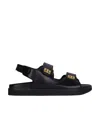 Givenchy Women Leather Sandals With 4g Metal Details In Black
