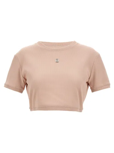 Givenchy Logo Plaque T-shirt In Pink