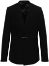 GIVENCHY LOGO-PLAQUE WOOL BLAZER