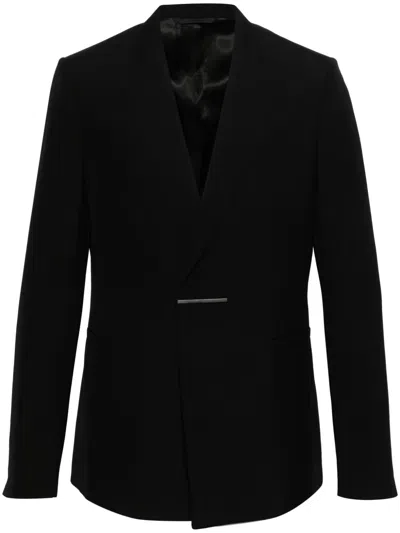 Givenchy Slim Fit Single-breasted Knit Jacket In Black