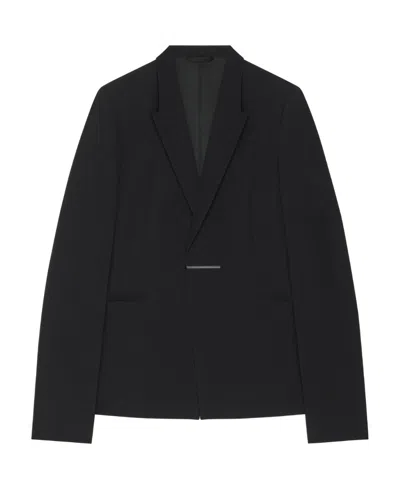 Givenchy Logo-plaque Wool Blazer In Black