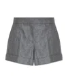 Givenchy Logo Pleated Shorts In Gray