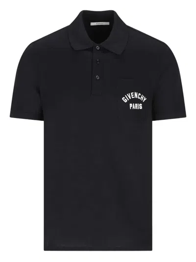 Givenchy Logo Polo In Black