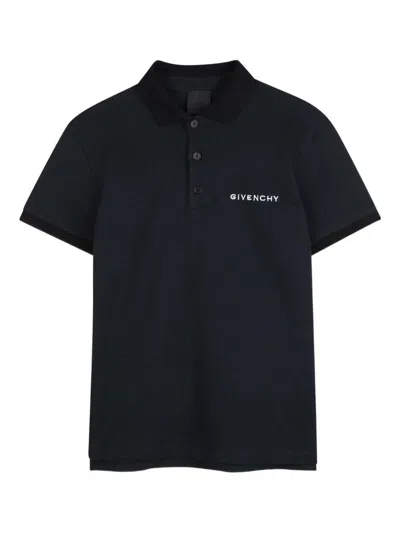 Givenchy Kids' Logo Polo Shirt In Black