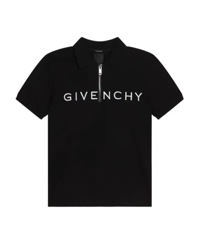 Givenchy Logo Polo Shirt In Black