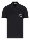 Givenchy Dark Blue Polo Shirt With Logo Embroidery Men In Black