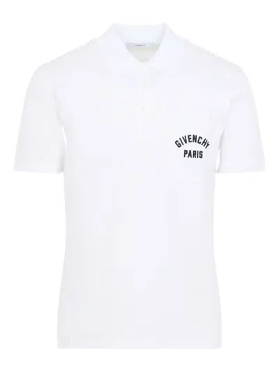 Givenchy Polo Shirt With Short Sleeves And Chest Pocket In White