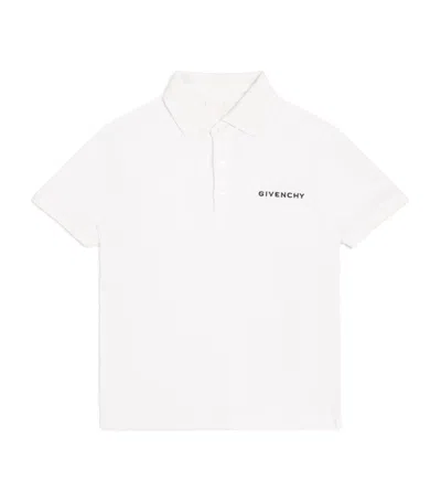 Givenchy Kids' Logo Polo Shirt In White