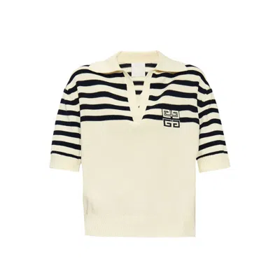 Givenchy Logo Polo Sweater Women In White
