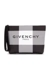 Givenchy Logo Pouch In Grey & Black