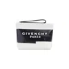 Givenchy Beige Slack Cotton Logo Pouch In Black