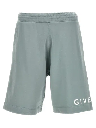 Givenchy Logo Print Bermuda Shorts In Blue
