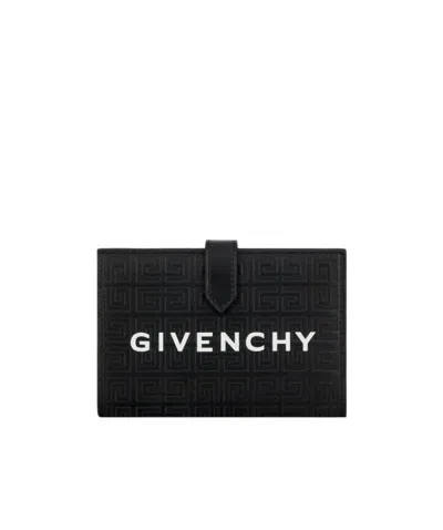 Givenchy Logo-print Bi-fold Leather Wallet In Black