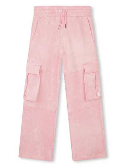Givenchy Kids' Logo-print Cargo Pants In 粉色