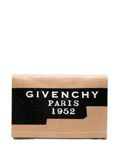 Givenchy Logo-print Clutch Bag In Neutral