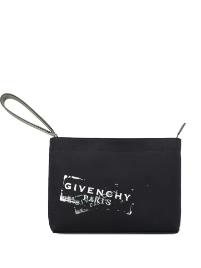 Givenchy Logo-print Compact Pouch In Black