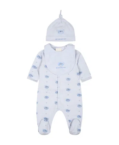 Givenchy Logo-print Cotton Babygrow (set Of Three) In White