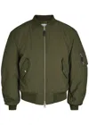 Givenchy Logo-print Cotton-blend Bomber Jacket In Green