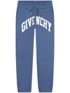 Givenchy Logo-print Cotton-blend Trousers In Blue