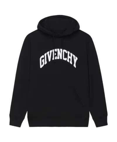 Givenchy Logo-print Cotton Hoodie In Black
