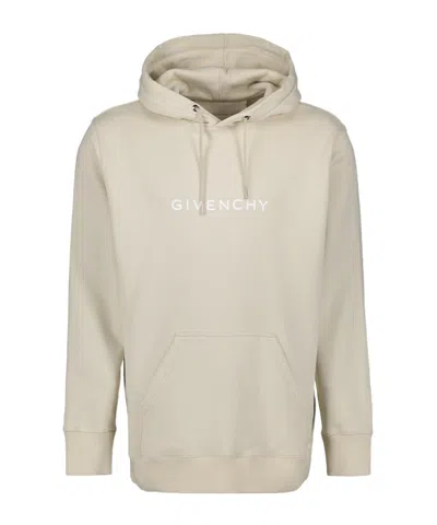 Givenchy Logo-print Cotton Hoodie In Nude