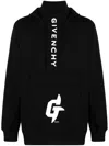 Givenchy Logo-print Cotton Hoodie Sweatshirt In Black
