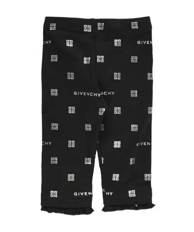 Givenchy Logo-print Cotton Leggings In Black