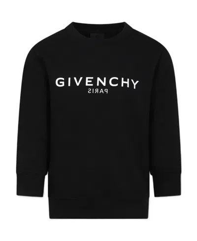 Givenchy Kids' Logo-print Cotton Sweatshirt In Black