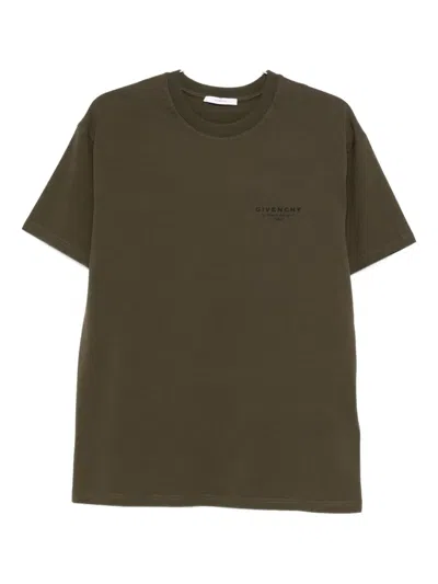 Givenchy Logo-print Cotton T-shirt In Green