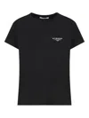 Givenchy Black Cotton Jersey Crewneck T-shirt In Black