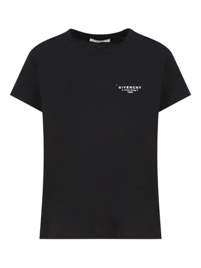 Givenchy Logo-print Cotton T-shirt In Black