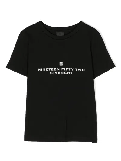 Givenchy Kids' Logo-print Cotton T-shirt In Black