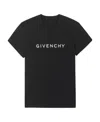 Givenchy Black T-shirt With Contrasting Lettering Print In Cotton Woman  In Black