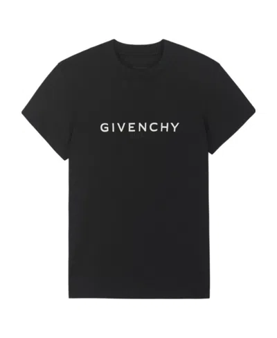 GIVENCHY GIVENCHY 4G EMBLEM PRINTED CREWNECK T-SHIRT